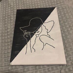 Black and White Abstract Canvas Art